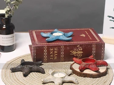 Đế nến gang sao biển ĐK 11.5cm DENEN-07